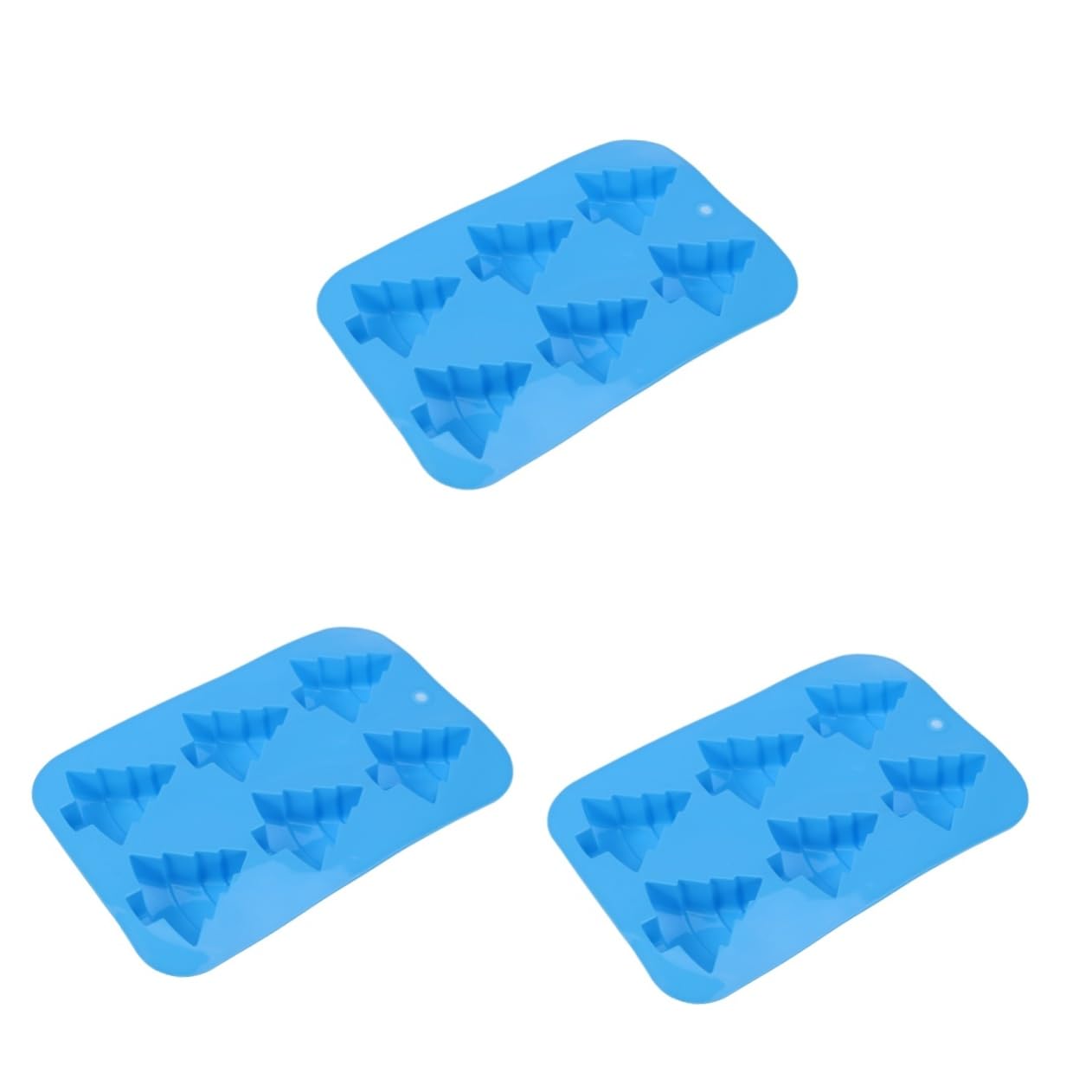 MAGICLULU 3pezzi Stampo Silicone Per Dolci Forma Di Albero Di Natale Cavità Antiaderenti Adatto Per Cioccolatini Gelatine Biscotti e Fondente Silicone Alimentare Facile Da Pulire Blu
