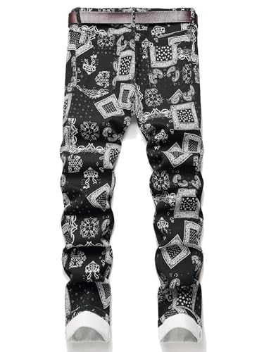 NOVOCCT Men’s Skinny Stretch Jeans, Slim Fit Distressed Ripped Pants Fashion Skinny Jeans for Men2