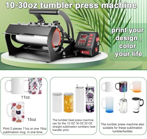 Prensa térmica para mugs y vasos sublimados 10-30oz miniatura 2