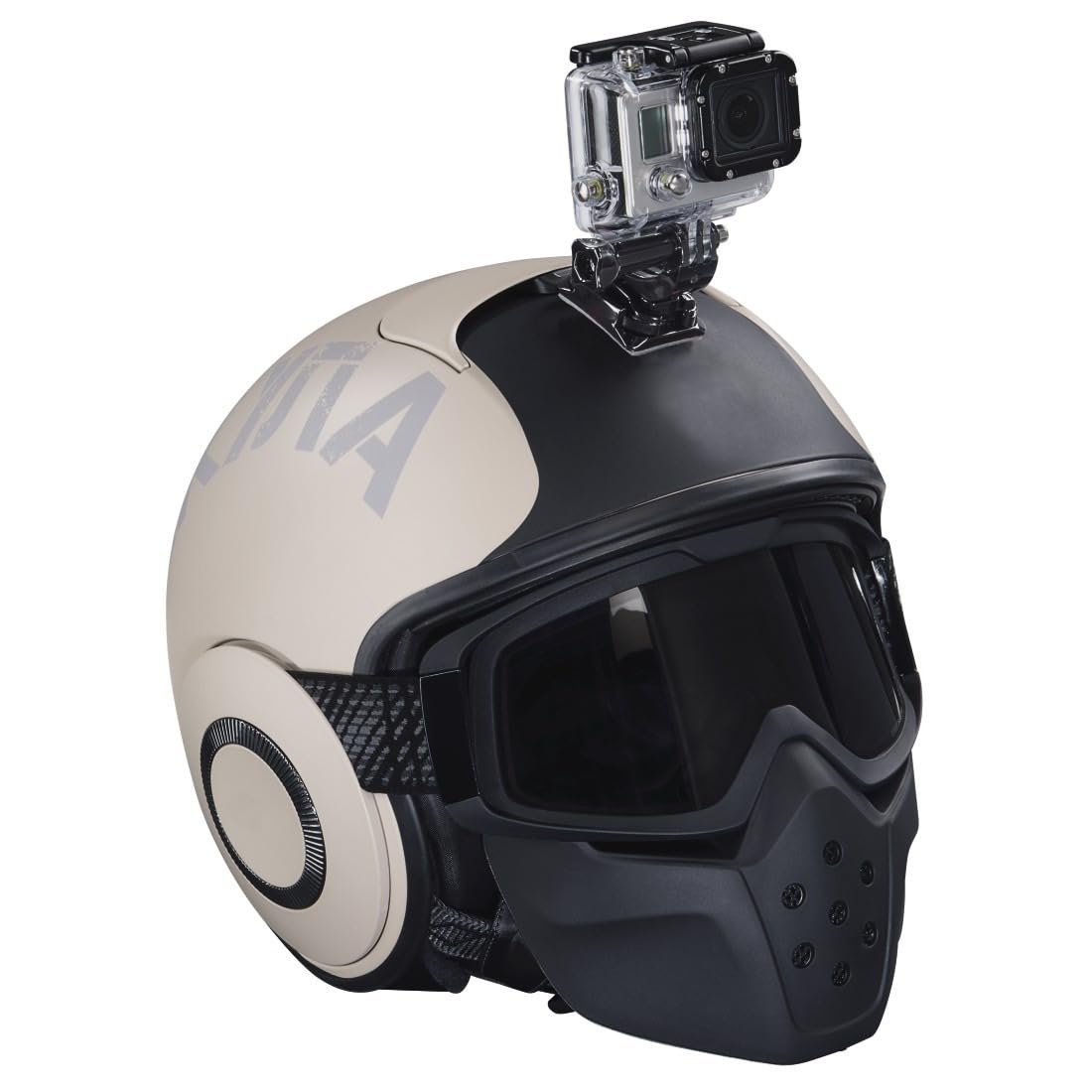 Hama Przedni uchwyt na kask do kamery GoPro (na klej, do wszystkich kasków sportowych, materiał syntetyczny) czarny
