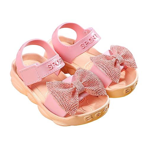 Toddler Kids Infant Girls Soild Bowknot Princress Shoes Soft Sole Non Slip First Walkers Prewalker Beach Kids Strap