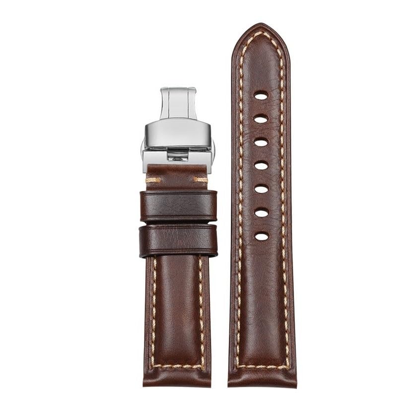 Bracelet de montre en cuir Jazzmaster Khaki Aviation pour remplacer un fermoir usé