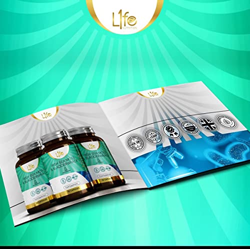 LN Sea Moss & Blasentang | 90 Blasentang und Sea Moss Kapseln – 1000mg Seemoos & 1000mg-Blasentang pro Portion | Hochdosiertes Jod Nahrungsergänzungsmittel | Gentechnik-, Gluten- und Milchfrei
