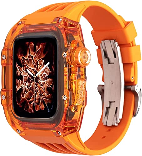 Boîtier modifié de lunette transparente pour montre Apple Watch 45mm haut de gamme