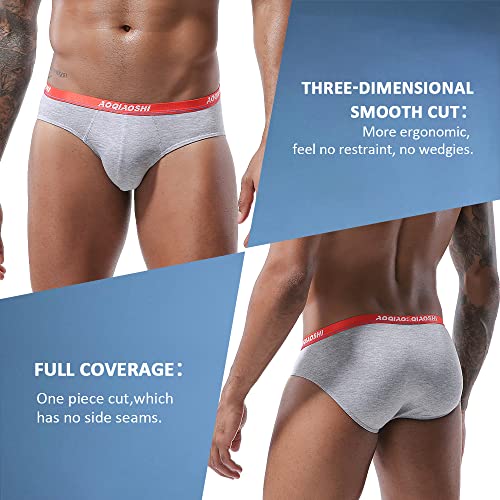 Hoofesan Mens Modal Microfiber Underwear Briefs Low Rise Support Brief Elastic Waistband Briefs Underpants 4 Pack #TOP2