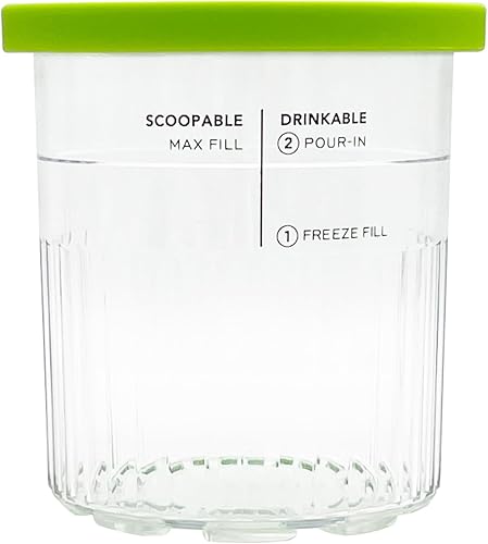 Miniatura 3 de Pintas de helado de repuesto con tapas de silicona, compatibles con Ninja Creami Deluxe Ice Cream Maker modelo NC500, NC501, NC501H, NC501HBL,