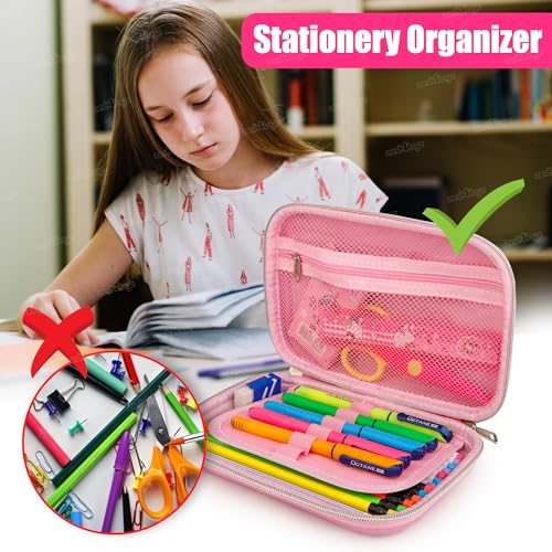 Image of Zest 4 Toyz Pencil Case for Kids Large Capacity Cartoon Themed Pencil Box Case for Girls & Boys-Baby Pink