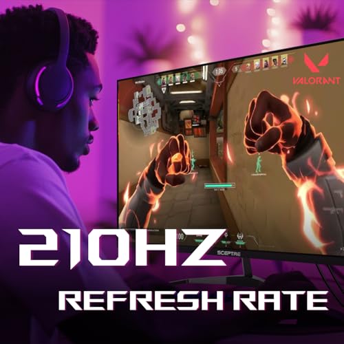 Image of Sceptre New 32-inch 2K QHD Prime Gaming Monitor 2560 x 1440 up to 210Hz sRGB 115% 1ms DisplayPort HDMI Type-C Build-in Speakers, Machine Black 2026 ((E325B-QW200D Series)