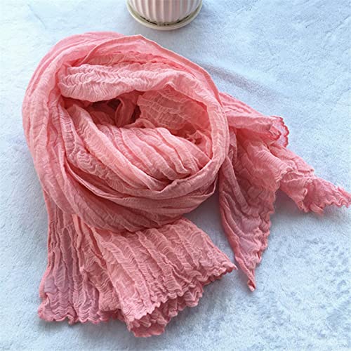 Baumwoll-Leinen Schals Damen - Leichte Quadratische Tücher Für Kopf & Hals