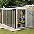 DWVO 7x4 FT Outdoor Weatherproof Storage Shed, Secure Metal Bike Shed w/Lockable Entry, Garden Storage Solution for Lawn Equipment, Tools, Waste Bin, Dark Gray