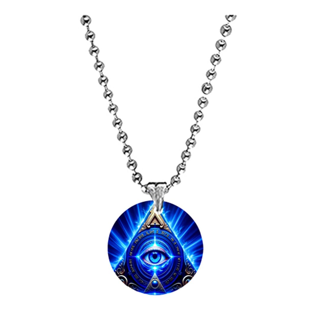 Triangle Evil Eye Nazar Protection Bead Chain Acrylic Pendant for Men Women Lucky Charm Positive Energy Symbol Spiritual Accessory Gift Item-image-34