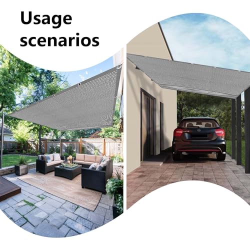 Voile d'ombrage de jardin gris clair 170x800 cm pour serre et terrasse