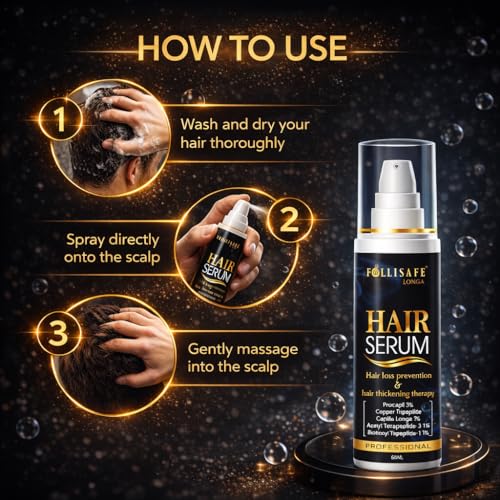Image of Longa Hair Serum with Procapil 3% & Capilia Longa 2%, Professional Scalp Care for Hair Fall Control & Thicker Look, 60ml
