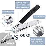 Nail Clippers Set Professional Manicure Set Grooming Kits Stainless Steel Travel Manicure Pedicure Kit Nail Care Tools Nail Kit with Travel Case Personal Care Tools Gifts for Men Women - Image 2