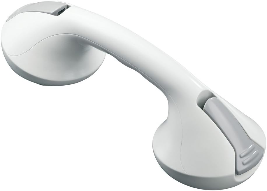 Moen LR2308W Home Care 12" Suction Balance Assist Bathroom Saftey Hand Grip, White