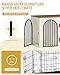 Hzuaneri Hundekäfig Möbel, 108 cm Hundebox für Zuhause, 3 Türen, Bogentür, Moderne Hundebox Indoor für Hunde, Beistelltisch, Hundekäfig Hochbelastbar, 108 x 64 x 76 cm, Weiß Braun DFC86014B