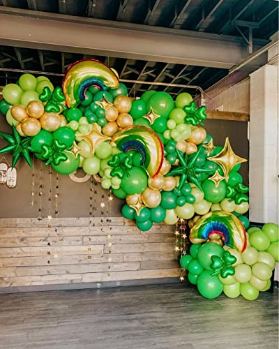 Image of 3pcs 26inch 3D Explosion Star foil balloon, Green Foil Cone Starburst Balloons for Birthday Wedding New Year Party Event