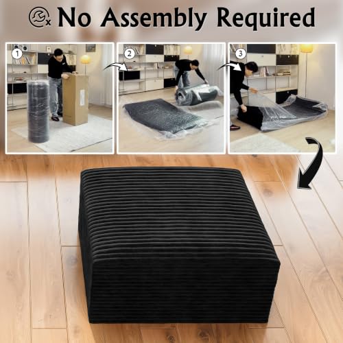 Image of Modular Cloud Sectional Sofa, Oversized Corduroy Boneless Couch | Luxury Comfort, Deep Seat, Couches for Living Room and Apartment, No Assembly Required