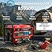 Stromgenerator mit Benzin | Stromerzeuger mit E-Starter | Notstromaggregat leise | 5 Steckdosen 3x 230V / 1x 400V / 1x 12 V | 7 PS (Kupferwicklung+Starkstrom)