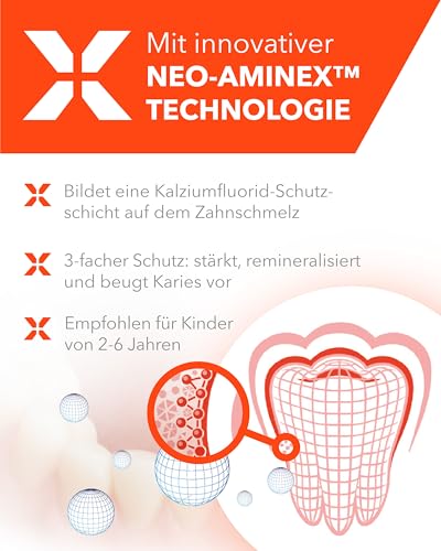 ELMEX Kinder-Zahnpasta, Doppelpack - Zahncreme für Kinder von 2-6 Jahren mit mildem Geschmack, der besondere Kariesschutz für Milchzähne, 2 x 50 ml