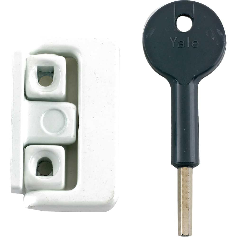 Yale V-8K101LK-WE Window Latch, Key Supplied, White Finish