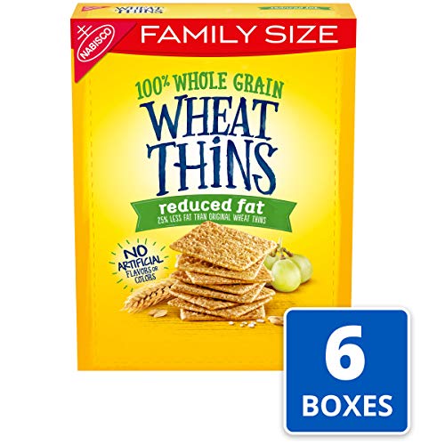 Wheat Thins Whole Grain Crackers Family Size, Reduced Fat, 12.5 Oz Boxes 6, 6 Count #TOP2