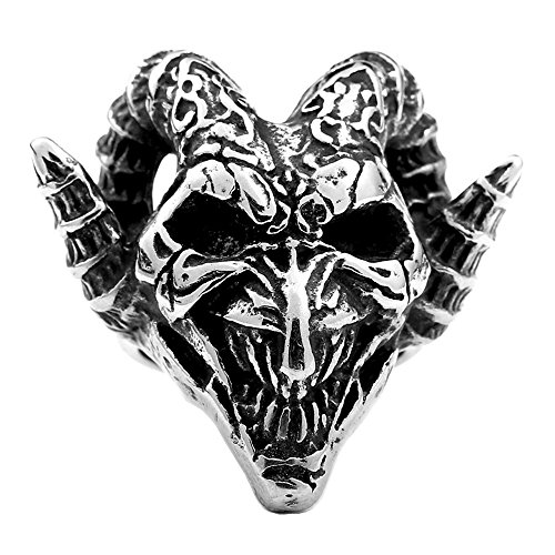 Image of Genuine Stainless Steel Ring Jewelry for Men Fashion Punk Biker Skull Rings