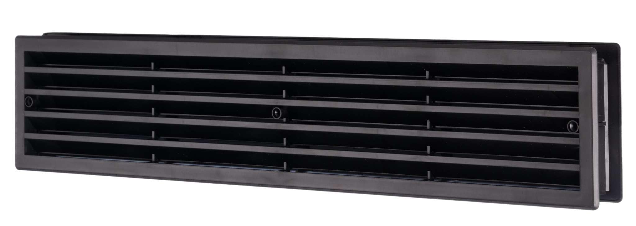 Europlast Black Door Air Vent Grille 450 X 92Mm / 17.7 X 3.6Inch Two Sided Ventilation Cover, Plastic