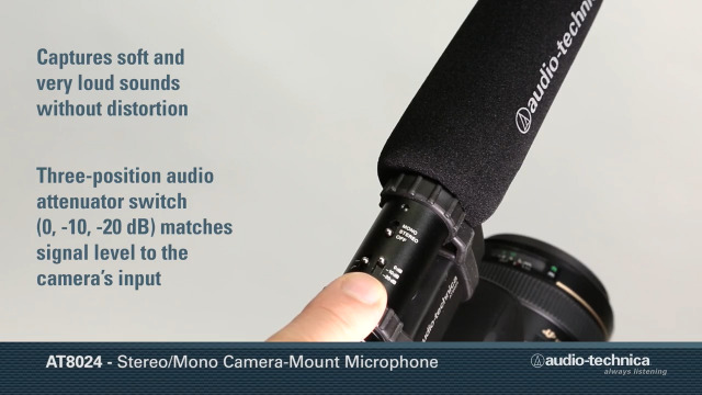 Amazon.com: Audio-Technica AT8024 Stereo/Mono Camera-Mount
