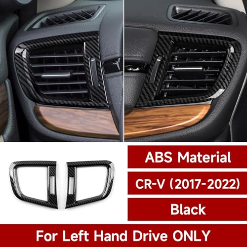 Image of Car Air Vent Outlet Cover Decals for Honda CR-V 2017 2018 2019 2020 2021 2022 Accessories CRV ABS Carbon Fiber Interior Stickers