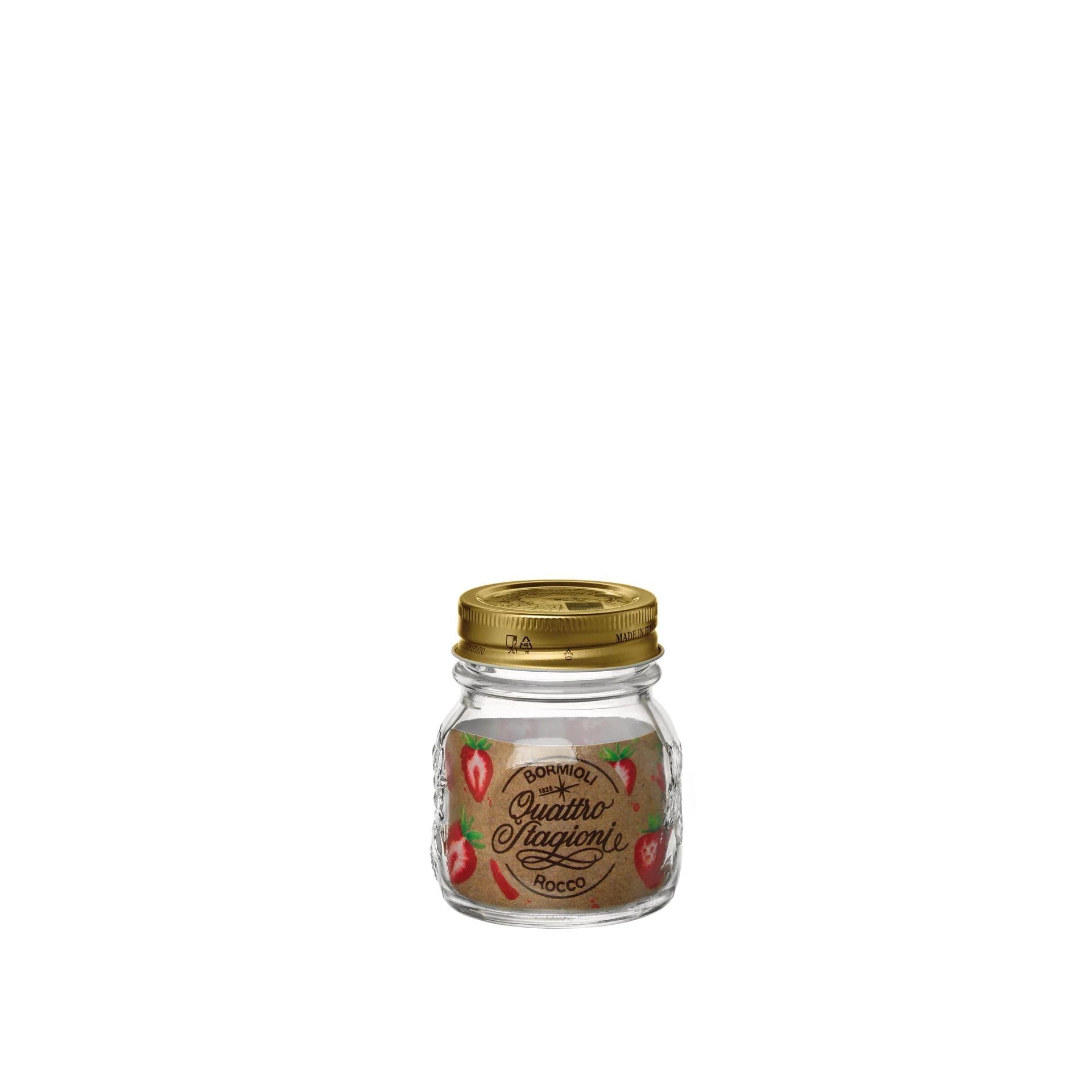 Bormioli Rocco - Set di 12 barattoli per conservare alimenti con coperchio ermetico a vite da Quattro Stagioni, contenitore e conservazione, 150 ml x 12 barattoli
