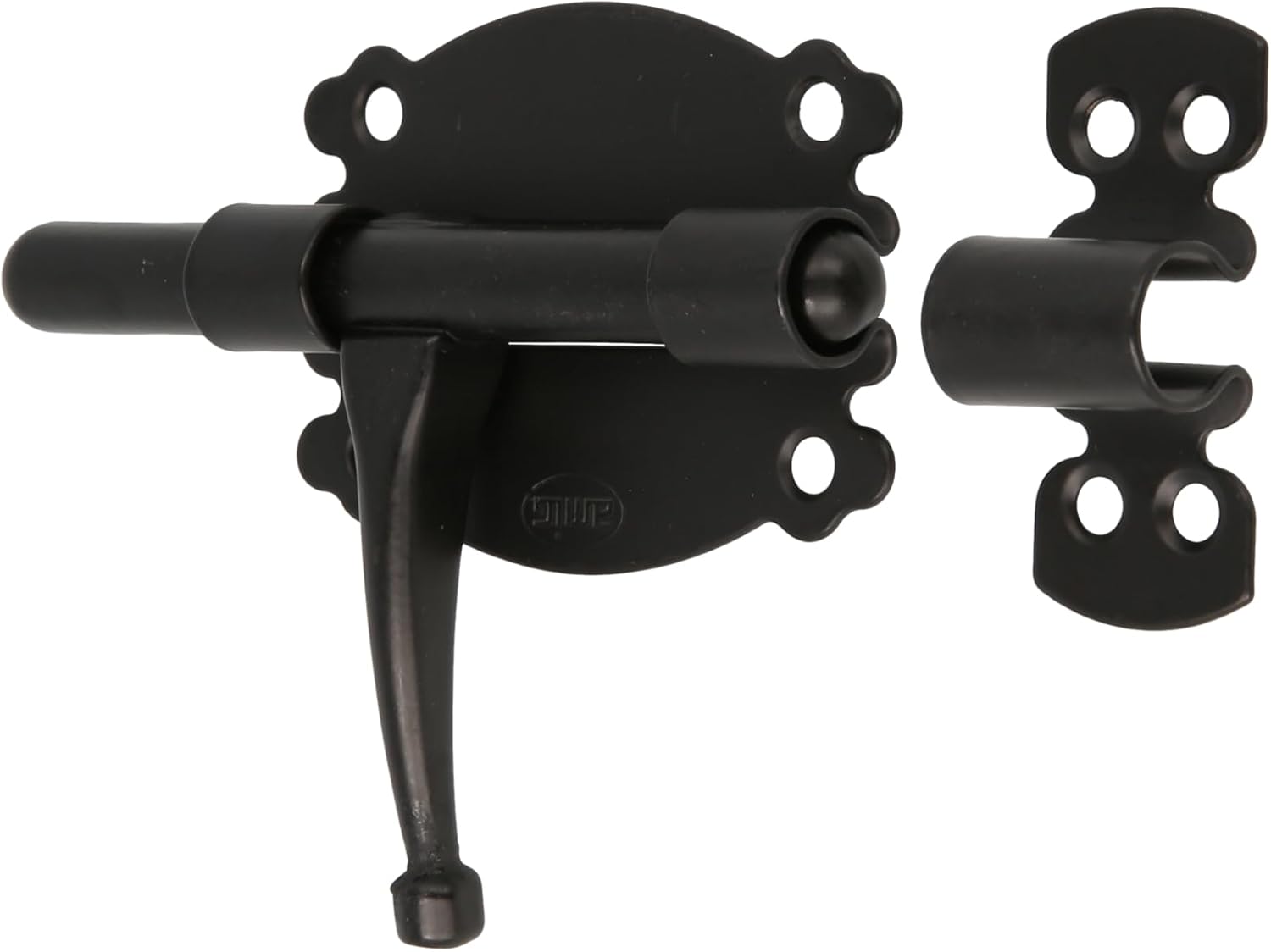 Amig - Mortice Latch for Doors and Furniture Mod. 484 | Security Lock for Horizontal Locking | Steel Material with Zamak Shaft | 100 mm | Black | Rustic Style | Black