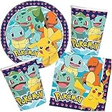 pokemon blu per iphone DIMENSIONI PRATICHE: Piatti ampi da 23 cm perfetti per il servizio, bicchieri da 250 ml ideali per bevande, tovaglioli quadrati 33x33 cm