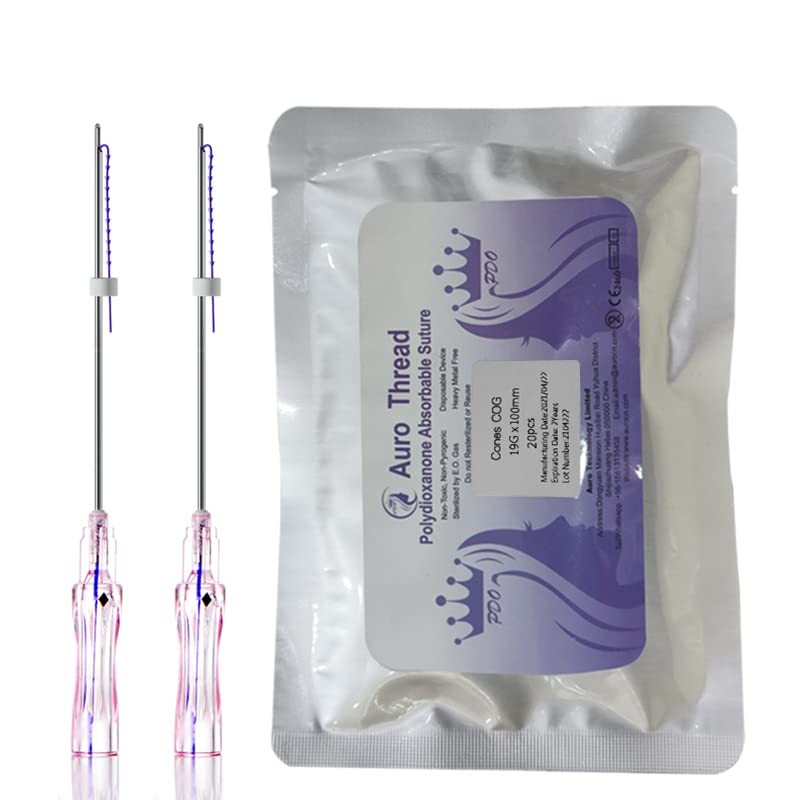 Pdo Thread(Fishbone L (tip) 18G 100MM) For Face Lift,/Fishbone Cog Type Thread/Whole Body Lifting 100MM Blunt Thread(20pieces)