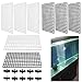 ZDNT 8 Stück Aquarium Trennwand,Aquarium Isolation,Fisch Tank Teiler für Aquarium Unten Box mit 10 Aquarium Divider Saugnap