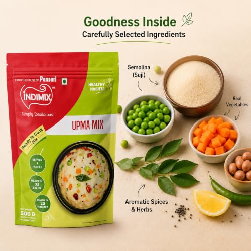 Image of INDIMIX Ready to Cook Upma Mix 500 g | From the house of Pansari