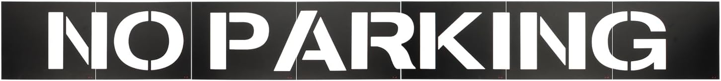 12 Inches Letter No Parking Stencil for Parking Lot with Tape, Splice Parking Lots Curbs Painting Stencils, No Parking Pavement Stencils for Traffic Curb Asphalt Concrete Marking