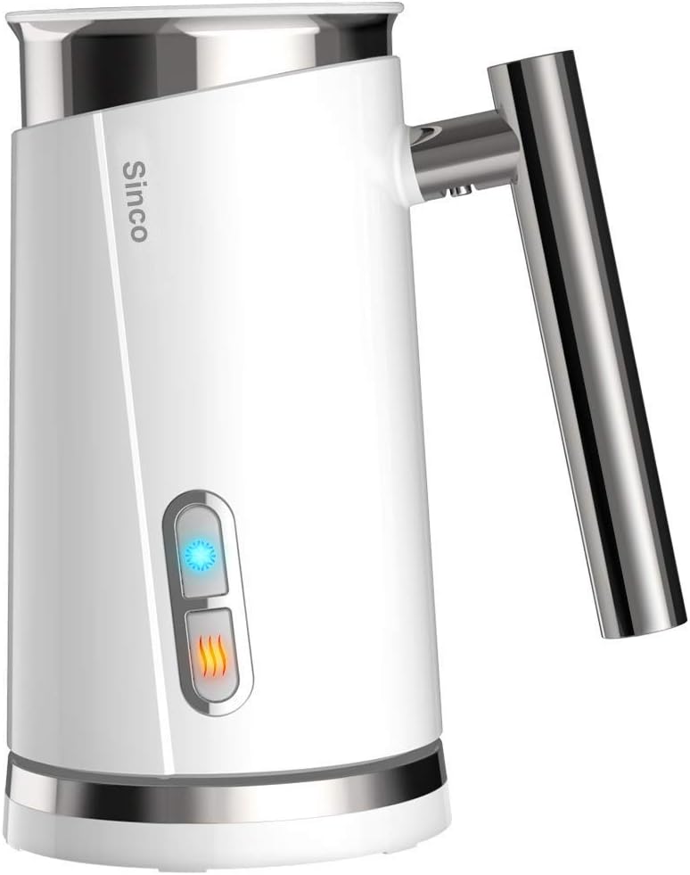 Sinco Milk Frother, Electric Milk Frother & Steamer for Making Latte, Cappuccino, Hot Chocolate, Automatic Cold Hot Milk Frother & Warmer (4.4 oz/10.1 oz), Coffee Frother Milk Heater