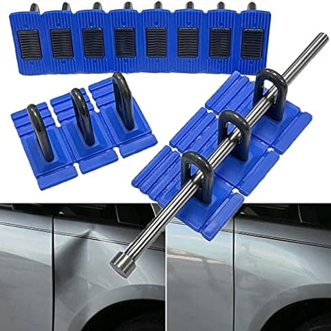 SFASTER Car Dent Repair Tools, Paintless Heavy Duty Repair Removal Tools, Strong Dent Puller Handle Lifter Blue Glue Tabs, Powerful Body Repair Dent Remover Tool Kit for Dent Repair Hand Tools Cover