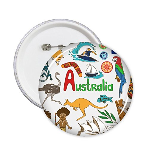Badge rond Australie pour customiser vos vêtements sans couture lot de 5 pièces