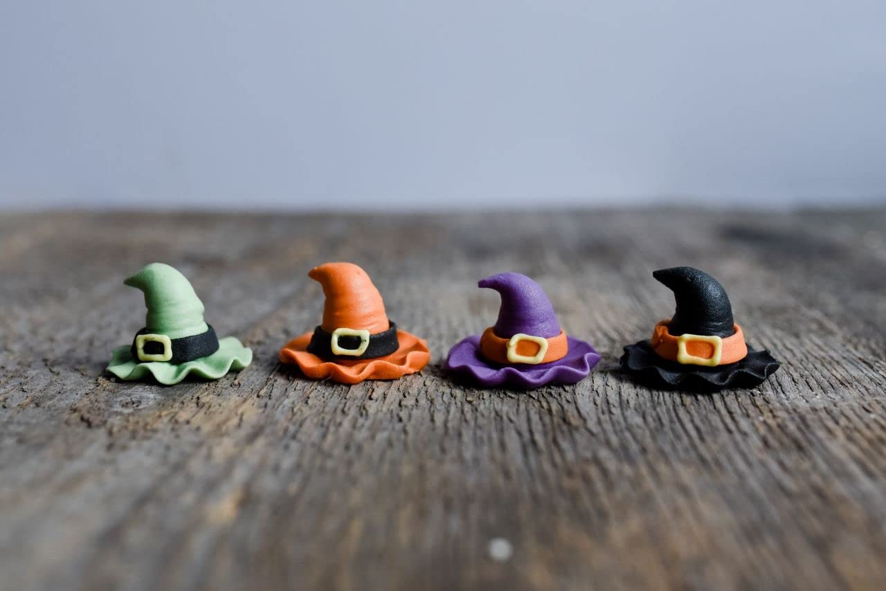 25 Stück Mini Hexenhüte Aus Resin - Halloween Deko Für Tisch & Garten