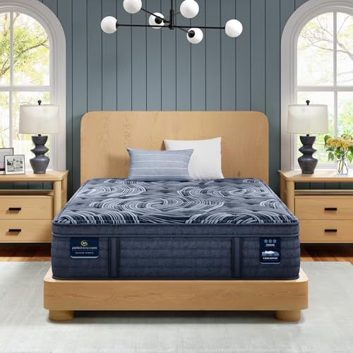 Serta Perfect Sleeper Pro - Valais 15" Plush Pillow Top King Latex Hybrid Mattress - 5 Support Zones and Cooling Tech for Premium Hybrid Comfort - 100 Night Trial, CertiPUR-US Certified