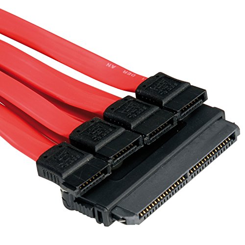Preisvergleich Produktbild ROLINE SAS - 4x SATA Kabel, 0,5m