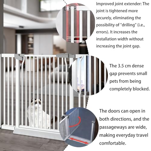 Barrière de sécurité double verrouillage extensible et robuste pour animaux - 4