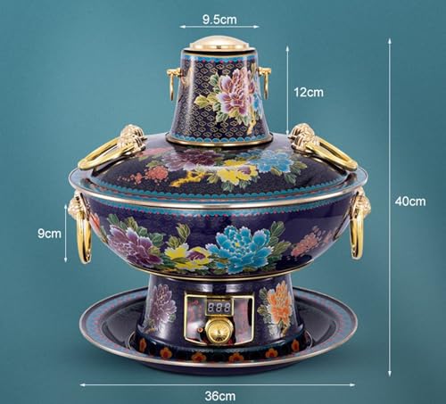 Olla eléctrica para fondue de cobre con control de temperatura miniatura 5