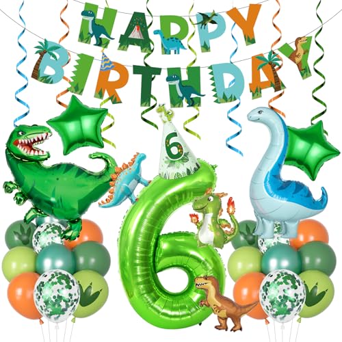 Amandir Dinosaur 6th Birthday Party Decorations for Boys Girl