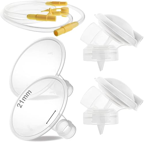 NENESUPPLY Piezas de bomba con bridas de 0.827 in compatibles con bomba Medela en estilo Maxflow Extractor de leche y Personalfit Flex. Incluye