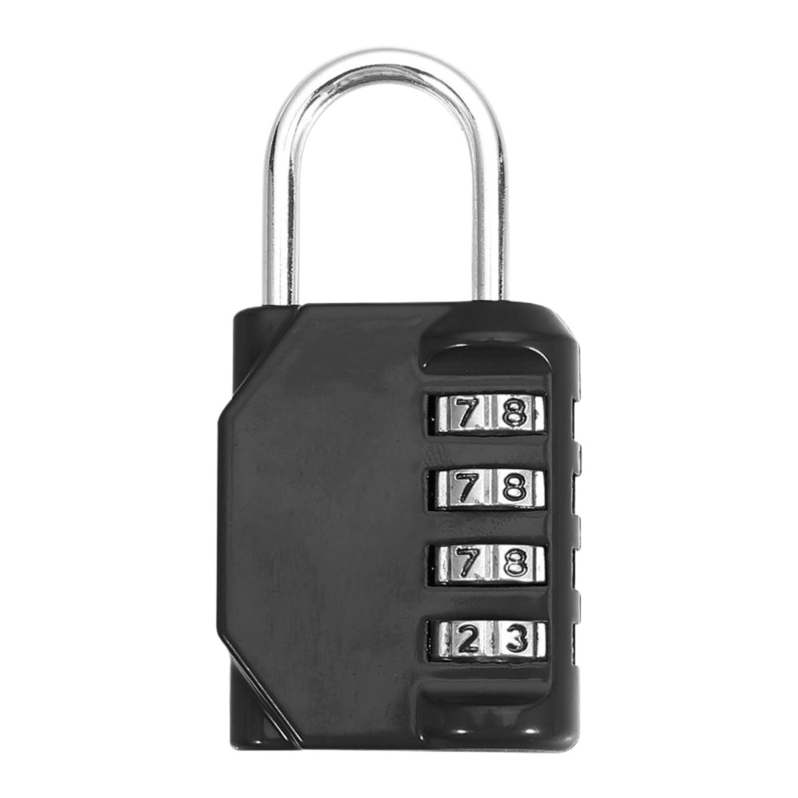 Lock Luggage 4 Dial Digit Password Lock Metal Code Combination Padlock Waterproof Resettable Password Lock(Black)