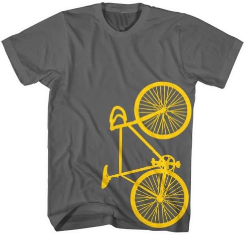 I Heart Analogue Fixie Bike T-Shirt Fixed Gear Bicycle. Charcoal. X-Large.