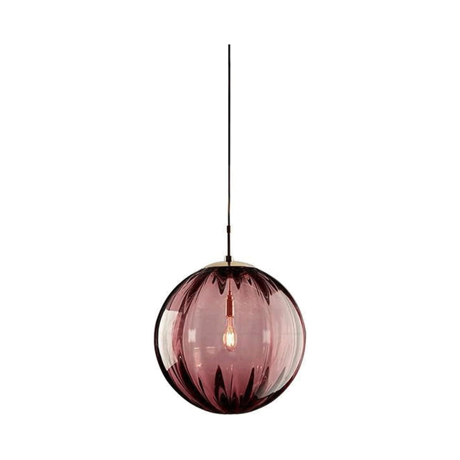 PLQWUJD Exquisite Chandelier Hanging Ceiling Light Fixture Globe Ceiling Lamp Glass Chandelier Mercury Close to Ceiling Light Semi Flush Mount Lighting Pendant(Rot,20cm)